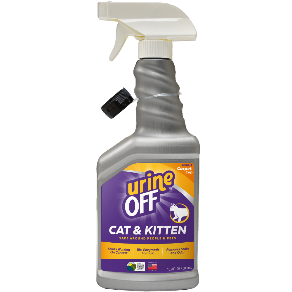Urine Off Cat & Kitten Hard Surface Sprayer with Carpet Applicator Cap, 16.9oz