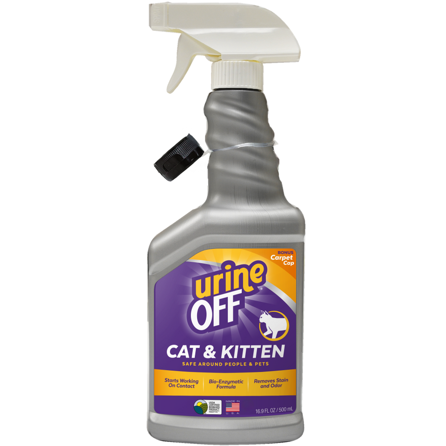 Urine Off Cat & Kitten Hard Surface Sprayer with Carpet Applicator Cap, 16.9oz
