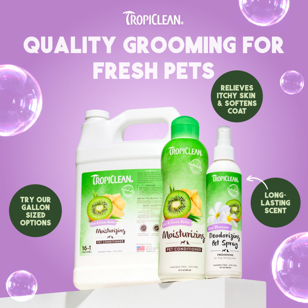 TropiClean Kiwi & Cocoa Butter Moisturizing Conditioner for Pets, 1 gal
