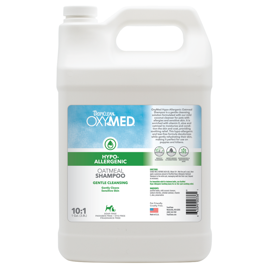 TropiClean OxyMed Hypoallergenic Shampoo for Pets, 1 gal