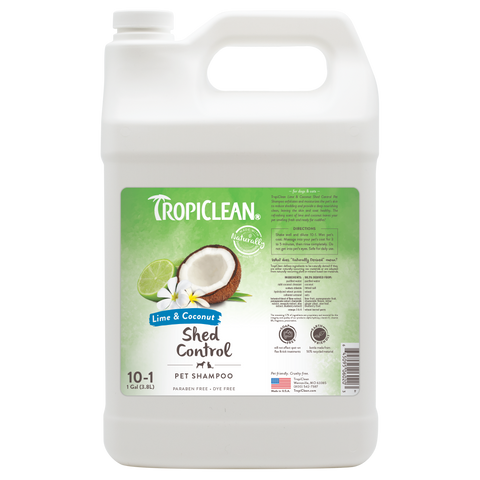 TropiClean Lime & Coconut Shed Control Shampoo for Pets, 1 gal