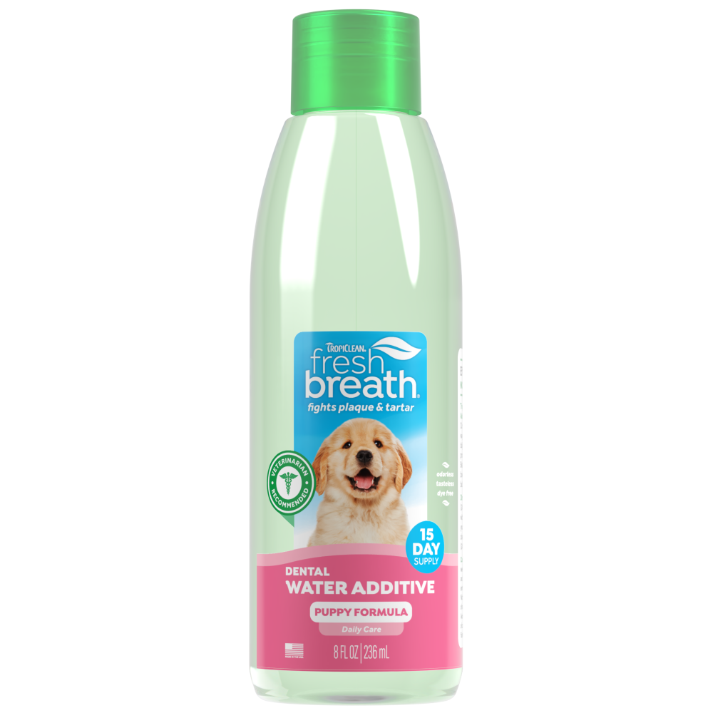 TropiClean Fresh Breath Dental Water Additive for Puppies, 8oz