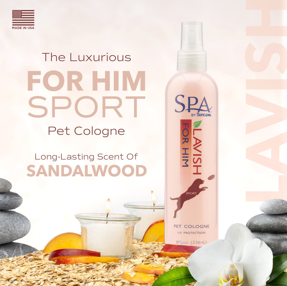 Sunset - SPA by TropiClean Lavish For Him Cologne Spray for Pets, 8oz