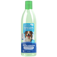 TropiClean Fresh Breath Max Strength Dental Water Additive for Dogs, 16oz