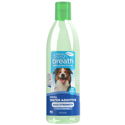 TropiClean Fresh Breath Max Strength Dental Water Additive for Dogs, 16oz