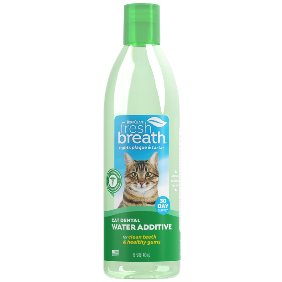 TropiClean Fresh Breath Dental Water Additive for Cats, 16oz