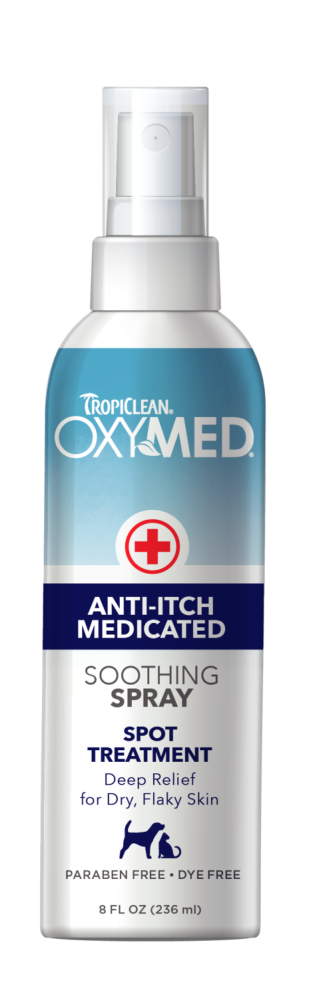 TropiClean OxyMed Medicated Anti itch Spray for Pets, 8oz