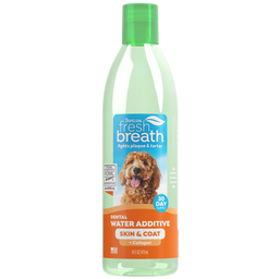 TropiClean Fresh Breath Dental Water Additive Skin & Coat with Collagen for Dogs, 16oz