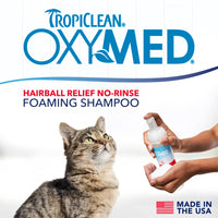 TropiClean OxyMed Waterless Dry Shampoo for Cats, 7.4oz