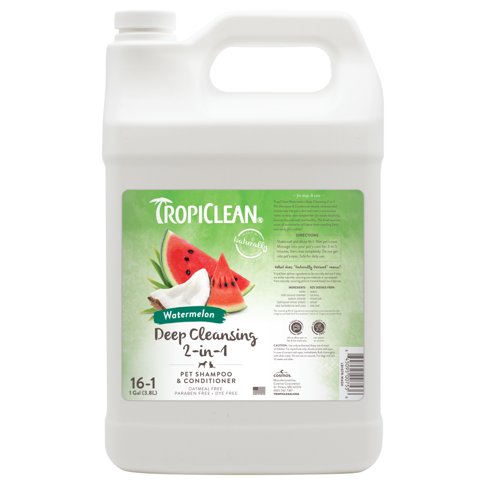 TropiClean Watermelon Deep Cleansing 2-in-1 Shampoo and Conditioner, 1 gal