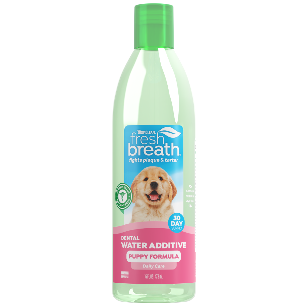 TropiClean Fresh Breath Dental Water Additive for Puppies, 16oz