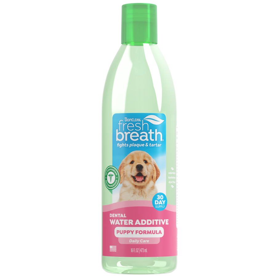 TropiClean Fresh Breath Dental Water Additive for Puppies, 16oz