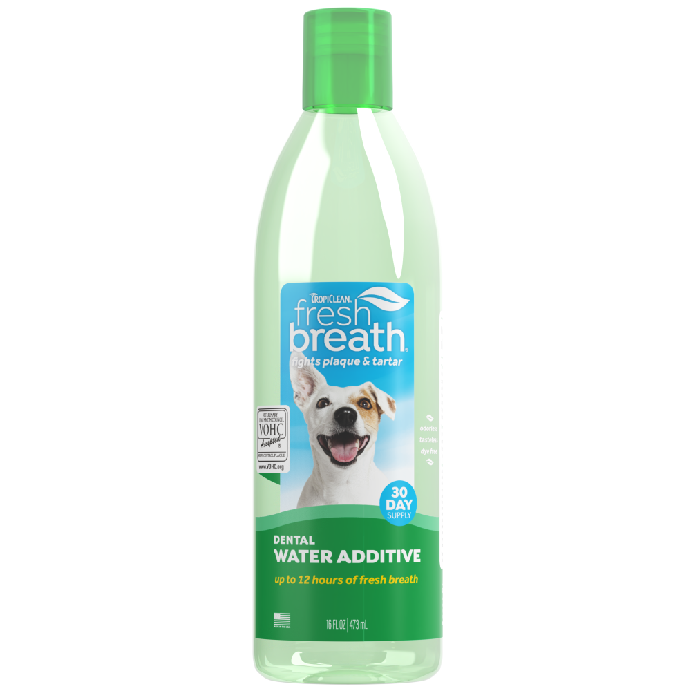 TropiClean Fresh Breath Dental Water Additive for Dogs, 16oz
