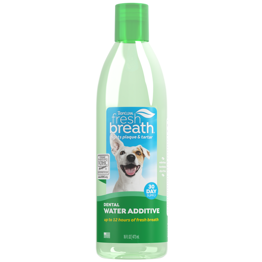 TropiClean Fresh Breath Dental Water Additive for Dogs, 16oz