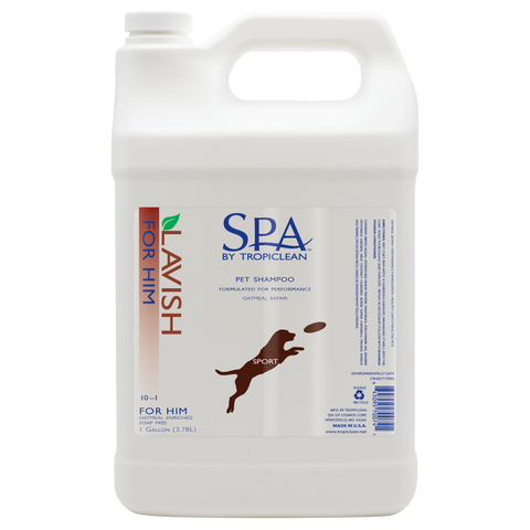Sunsetting - SPA by TropiClean Lavish For Him Shampoo for Pets, 1 gal