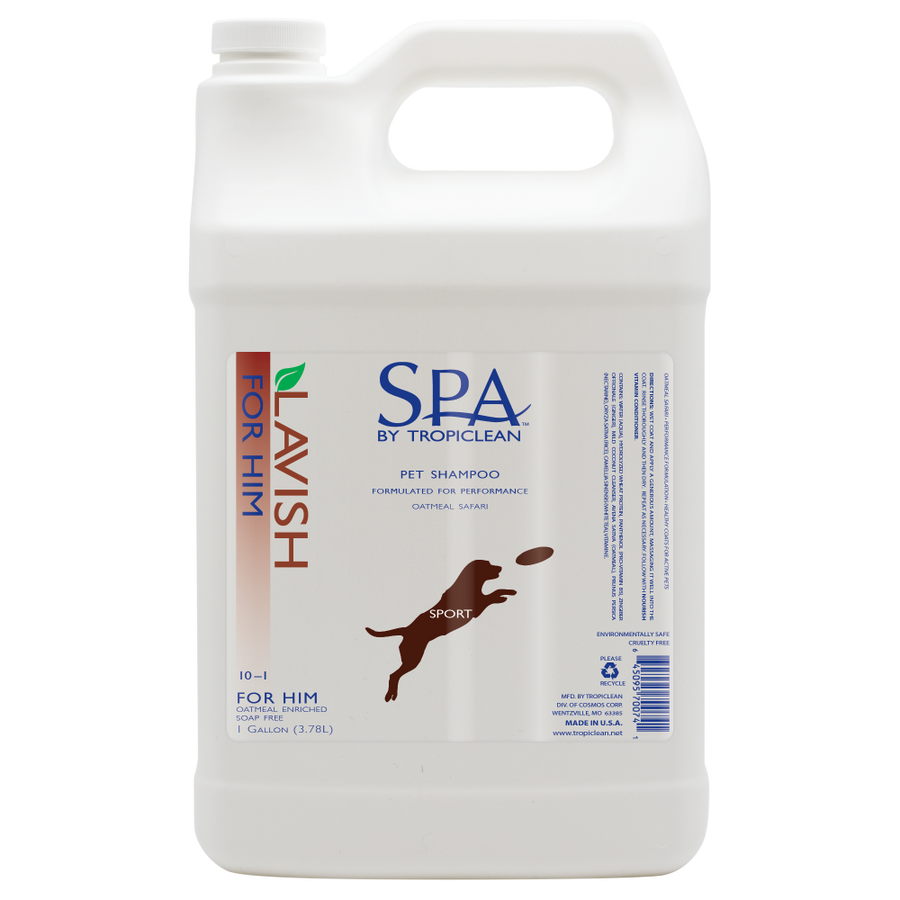 Sunsetting - SPA by TropiClean Lavish For Him Shampoo for Pets, 1 gal
