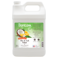 Sunsetting - TropiClean Neem & Citrus Flea & Tick Relief Shampoo for Dogs, 1 gal