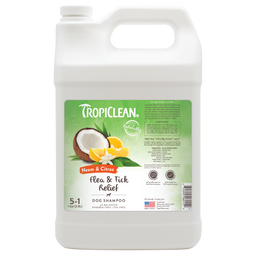 Sunsetting - TropiClean Neem & Citrus Flea & Tick Relief Shampoo for Dogs, 1 gal