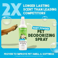 Sunsetting - TropiClean Baby Powder Deodorizing Spray for Pets, 8oz