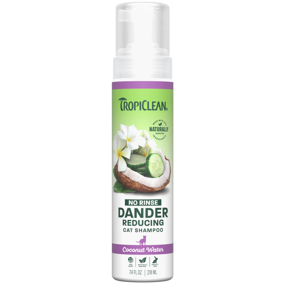 TropiClean No Rinse Dander Reducing Cat Shampoo, 7.4oz