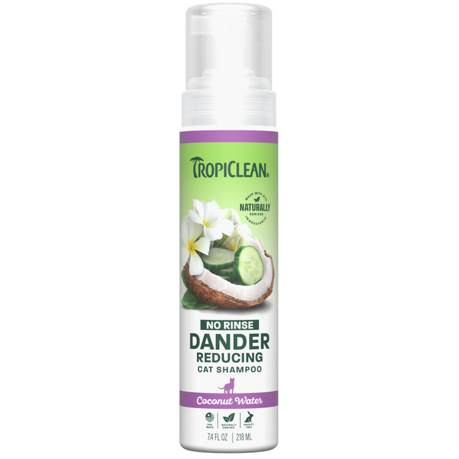 TropiClean No Rinse Dander Reducing Cat Shampoo, 7.4oz