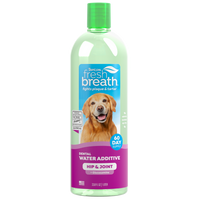 TropiClean Fresh Breath Dental Water Additive Plus Hip & Joint for Dogs, 33.8oz