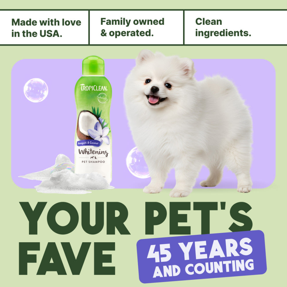 TropiClean Awapuhi & Coconut Whitening Shampoo for Pets, 1 gal