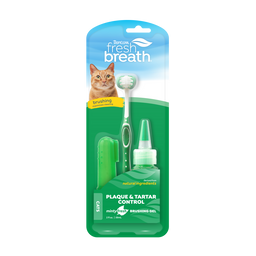 TropiClean Fresh Breath Plaque & Tartar Control Kit for Cats
