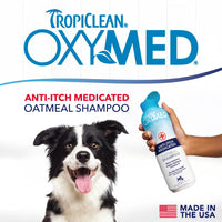 TropiClean OxyMed Medicated Anti-Itch Shampoo for Pets, 20oz