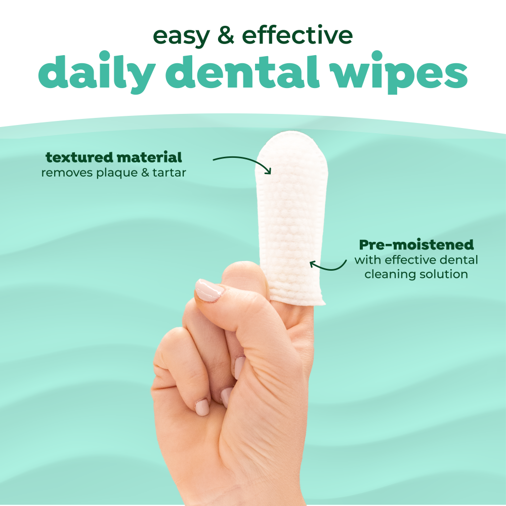 TropiClean Fresh Breath Finger Dental Wipes, 50ct
