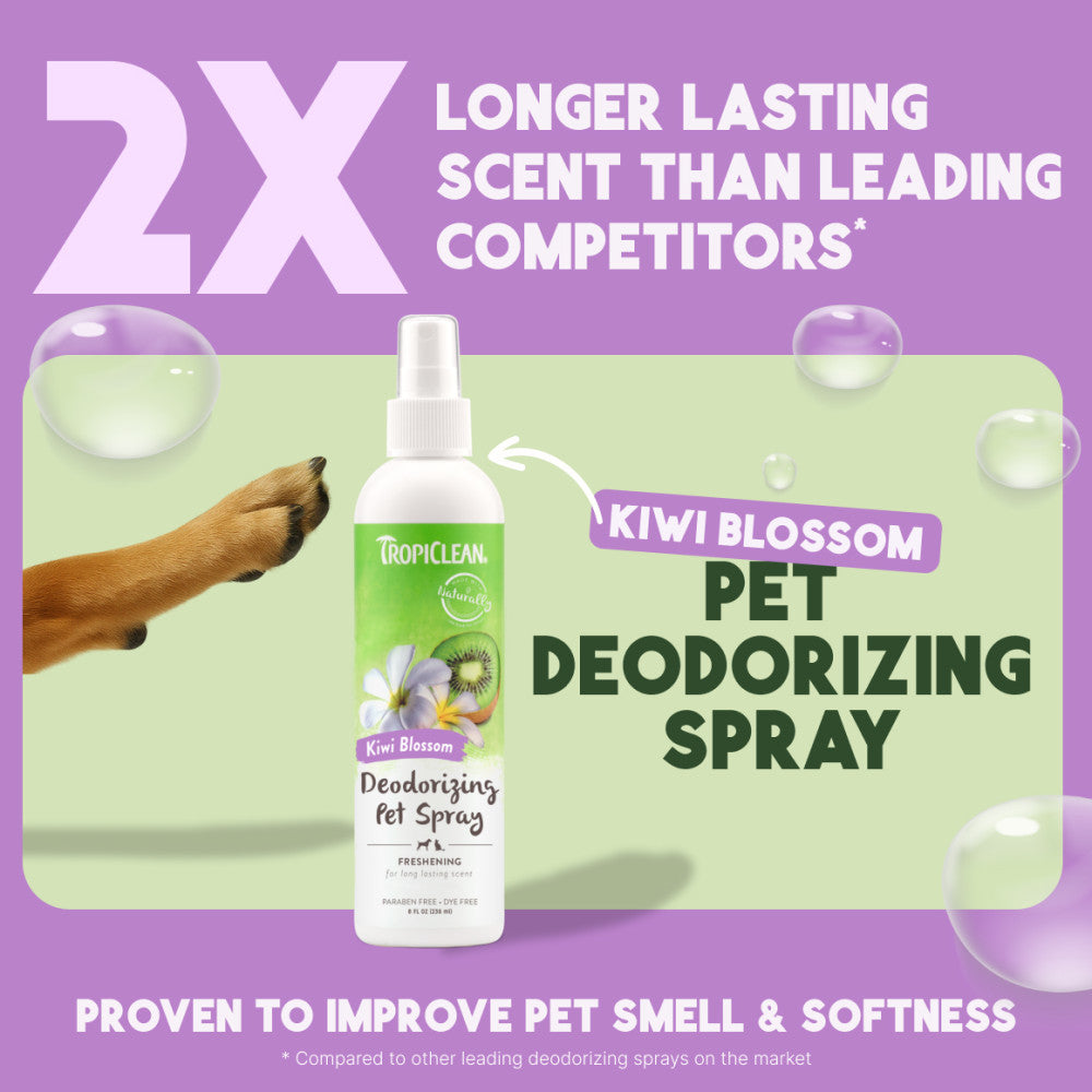 Sunsetting - TropiClean Kiwi Blossom Deodorizing Spray for Pets, 8oz