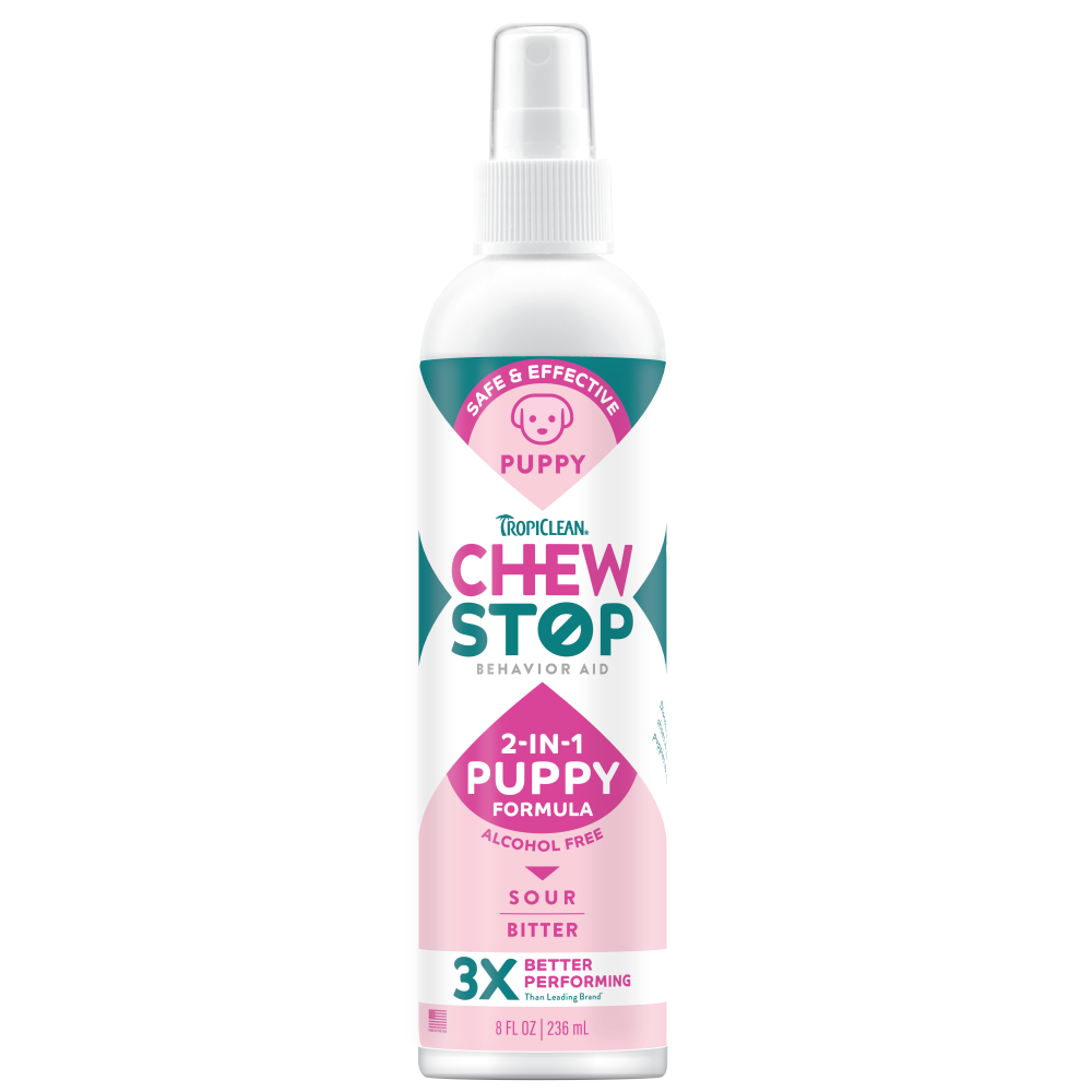 TropiClean Chew Stop Behavior Aid Puppy Spray, 8oz