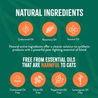 TropiClean Natural* Flea + Tick Waterless Shampoo for Cats, 7.4oz