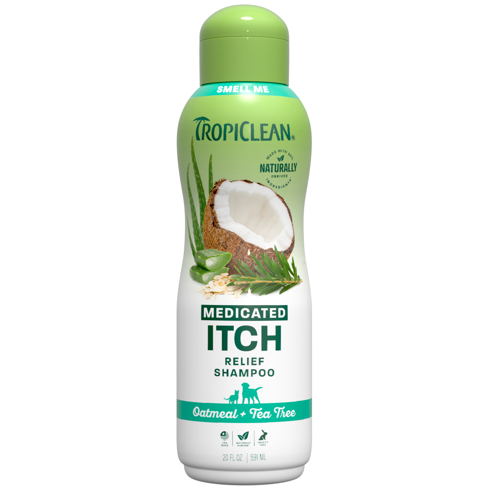 TropiClean Medicated Itch Relief Shampoo, 20oz - Lined Cap