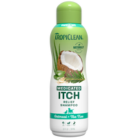 TropiClean Medicated Itch Relief Shampoo, 20oz - Lined Cap