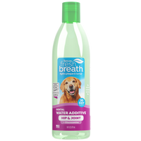 TropiClean Fresh Breath Dental Water Additive Plus Hip & Joint for Dogs, 16oz