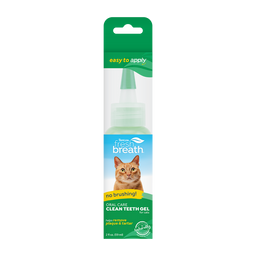 TropiClean Fresh Breath No Brushing Clean Teeth Dental & Oral Care Gel for Cats, 2oz