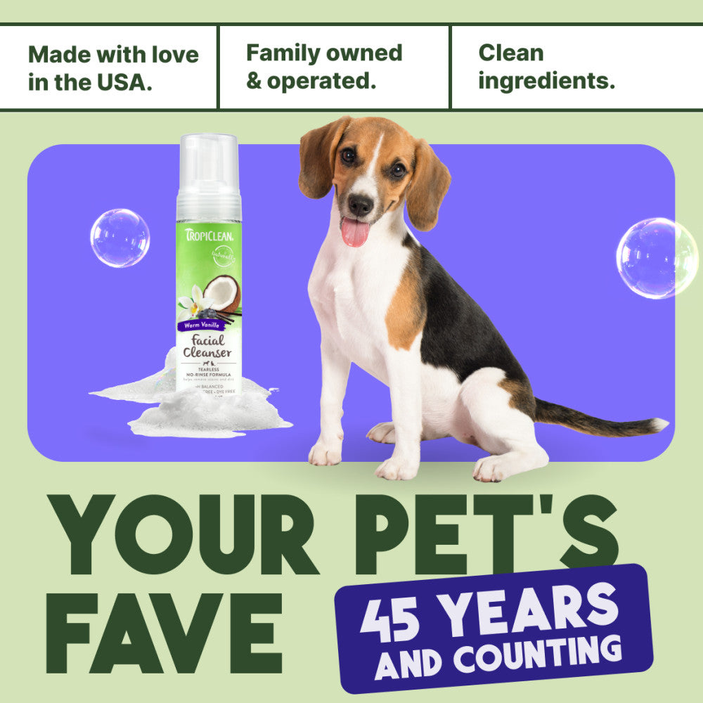 Sunsetting - TropiClean Waterless Facial Cleanser, 7.4oz