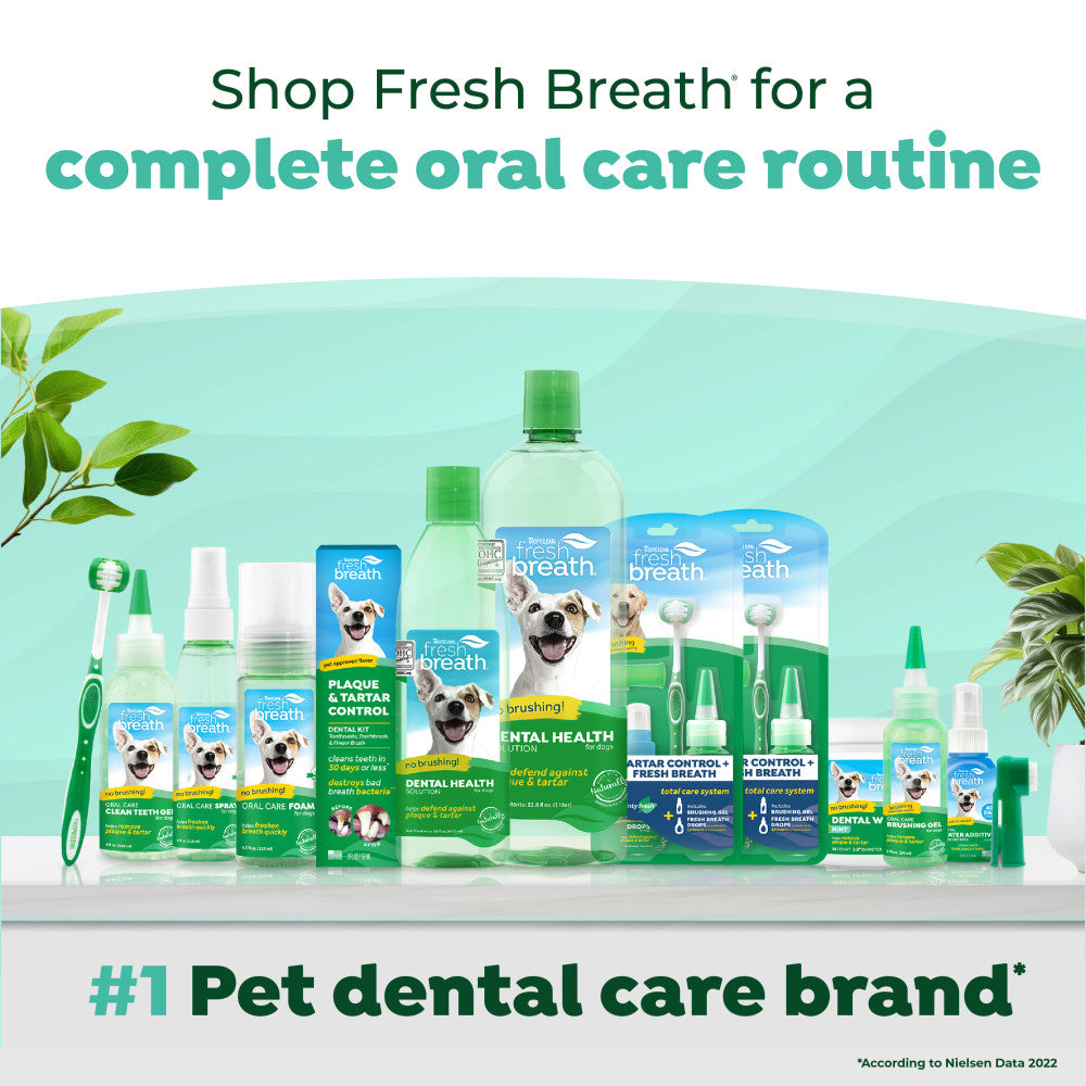 TropiClean Fresh Breath Dog Dental Water Additive Concentrate, 2.2 oz