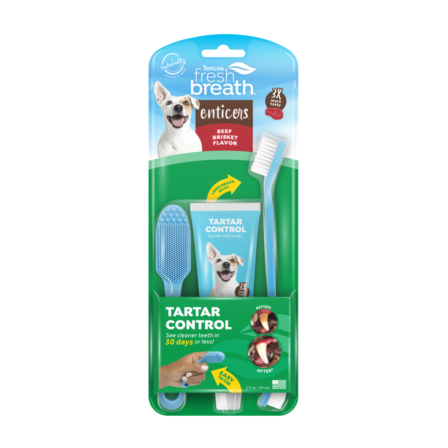 Fresh Breath Enticers Smoked Beef Brisket Oral Care Kit, 2oz
