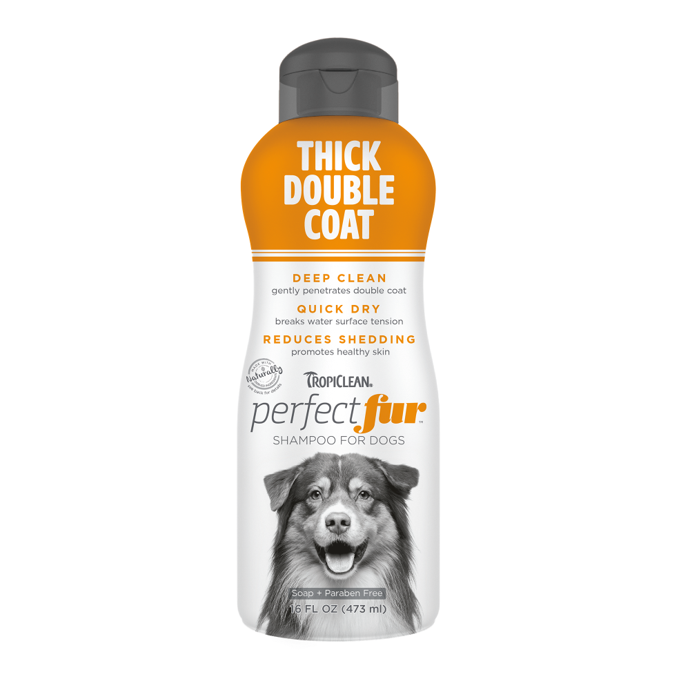 TropiClean PerfectFur Thick Double Coat Shampoo for Dogs, 16oz