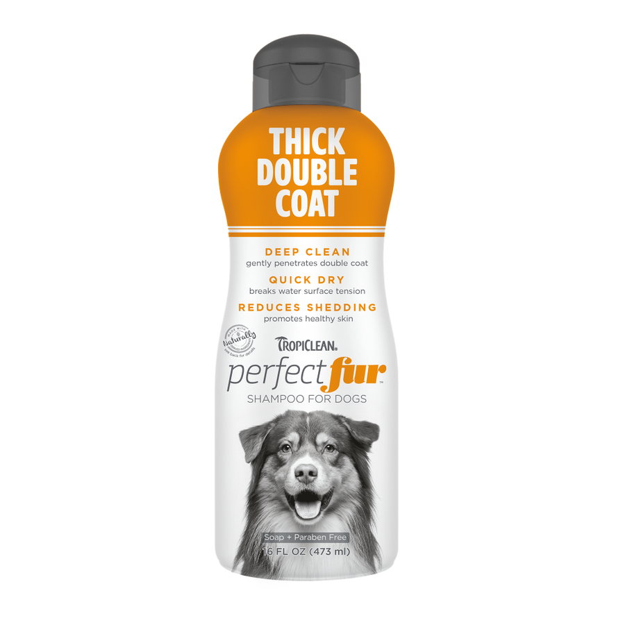 TropiClean PerfectFur Thick Double Coat Shampoo for Dogs, 16oz