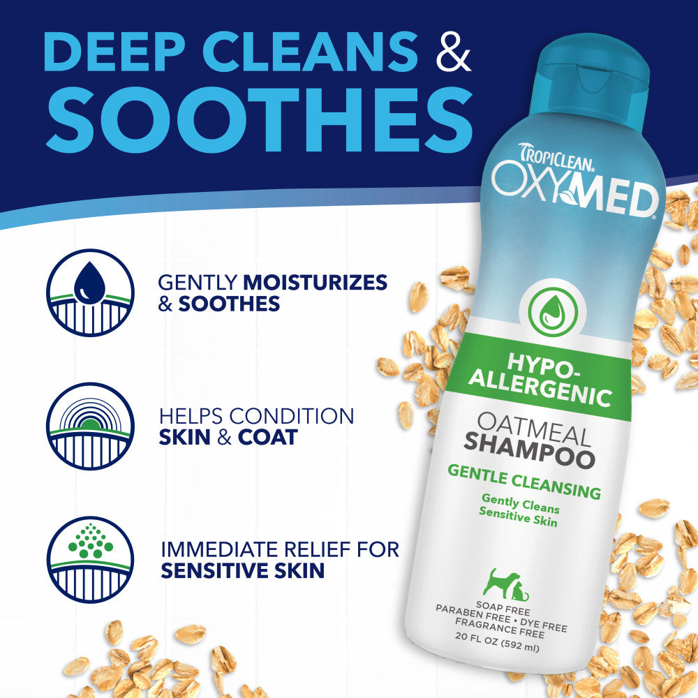 TropiClean OxyMed Hypoallergenic Shampoo for Pets, 1 gal