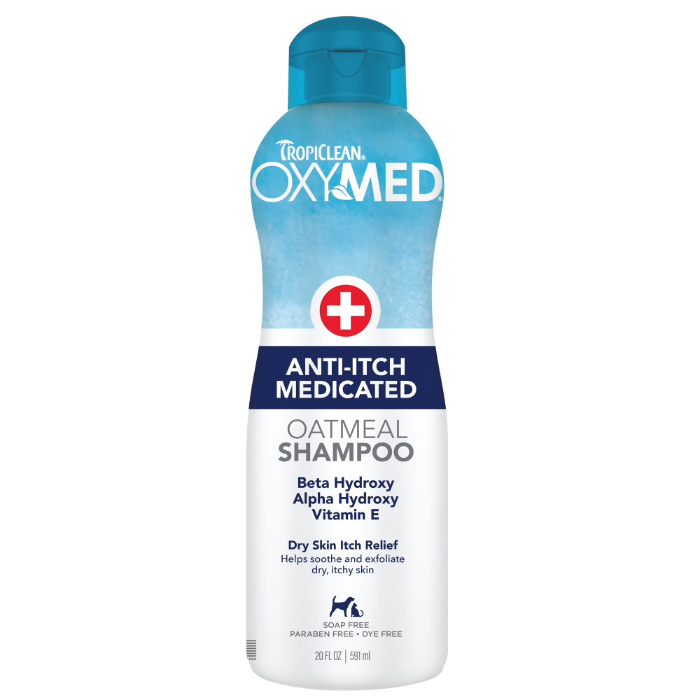 TropiClean OxyMed Medicated Anti-Itch Shampoo for Pets, 20oz