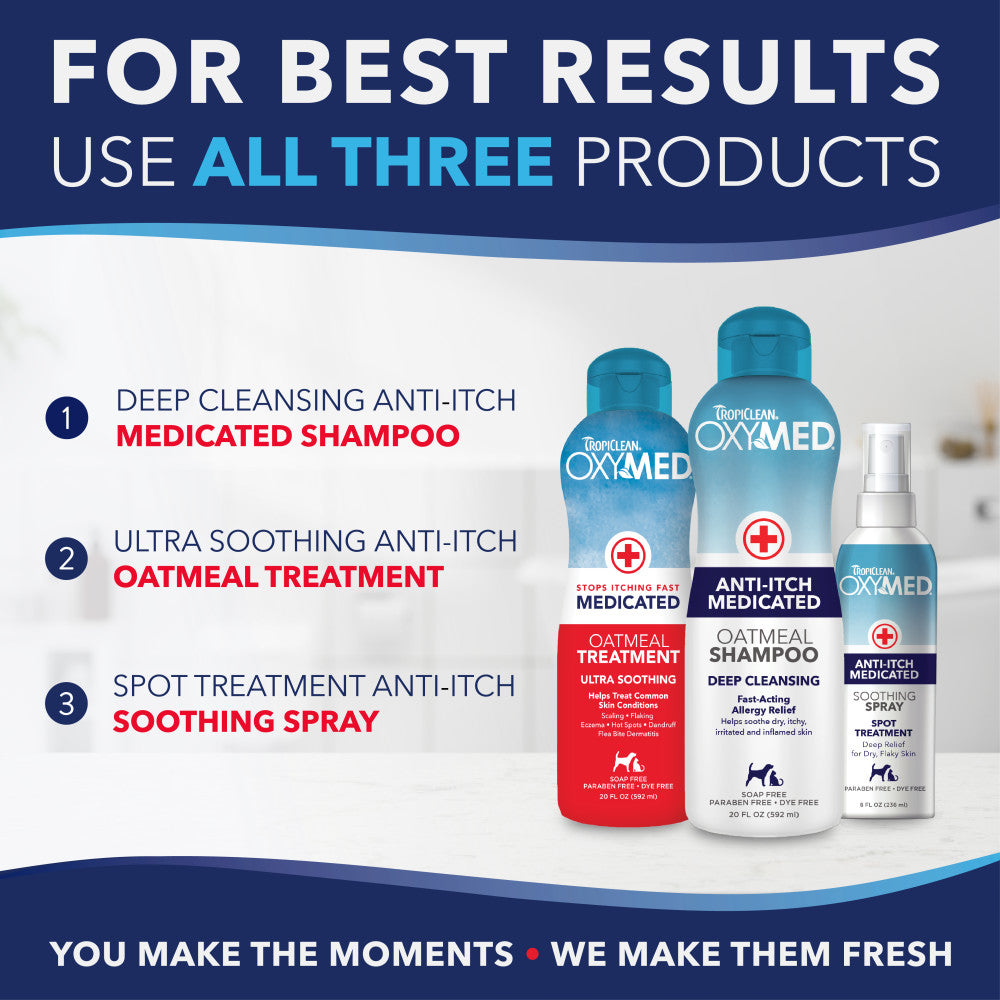 TropiClean OxyMed Medicated Anti-Itch Conditioning Treatment for Pets, 1 gal