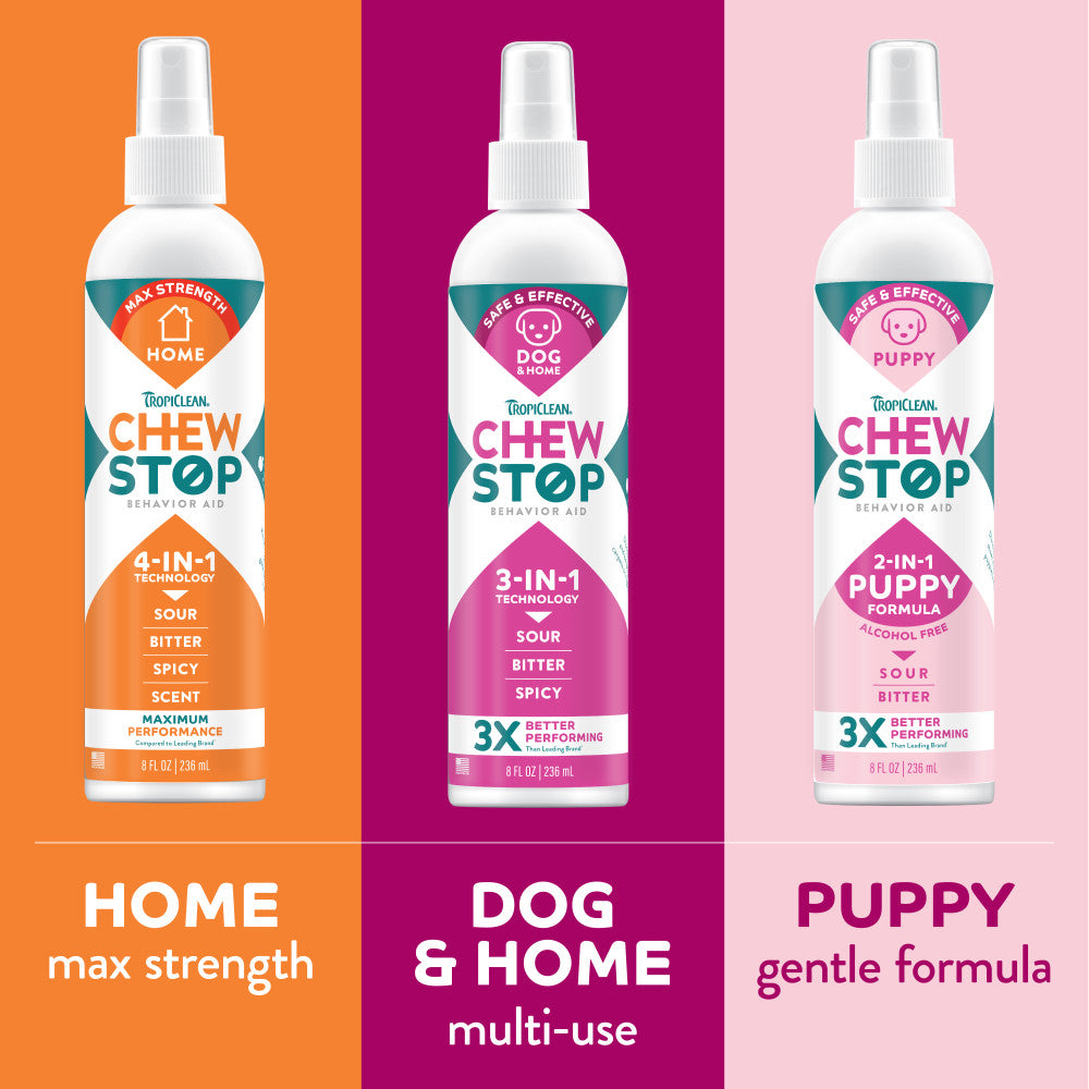 TropiClean Chew Stop Behavior Aid Dog & Home Spray, 8oz