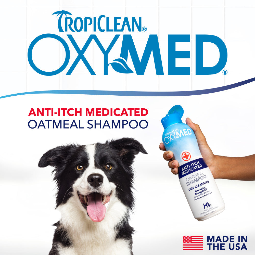 TropiClean OxyMed Medicated Anti Itch Shampoo for Pets, 1 gal