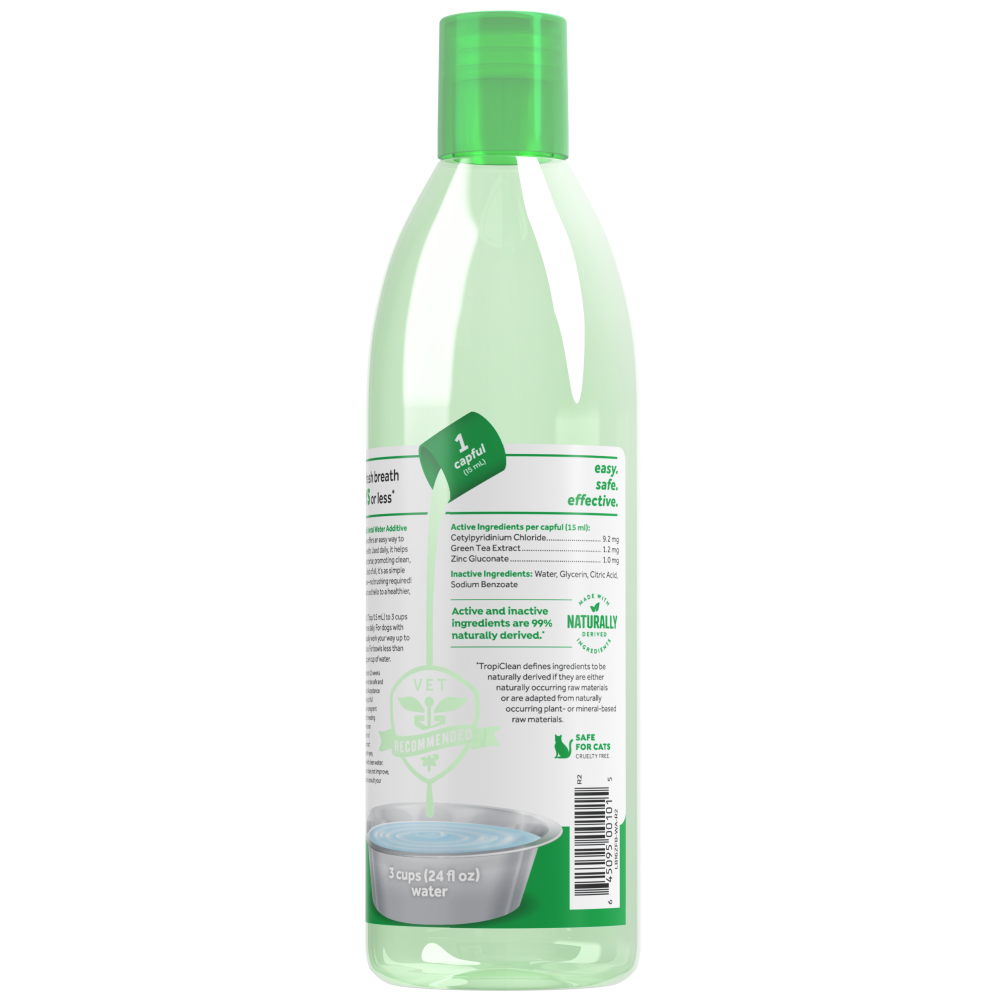 TropiClean Fresh Breath Dental Water Additive for Dogs, 16oz