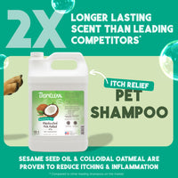 TropiClean Oatmeal & Tea Tree Medicated Itch Relief Shampoo for Pets, 1 gal