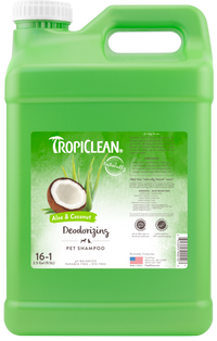 TropiClean Aloe & Coconut Deodorizing Shampoo for Pets, 2.5 gal